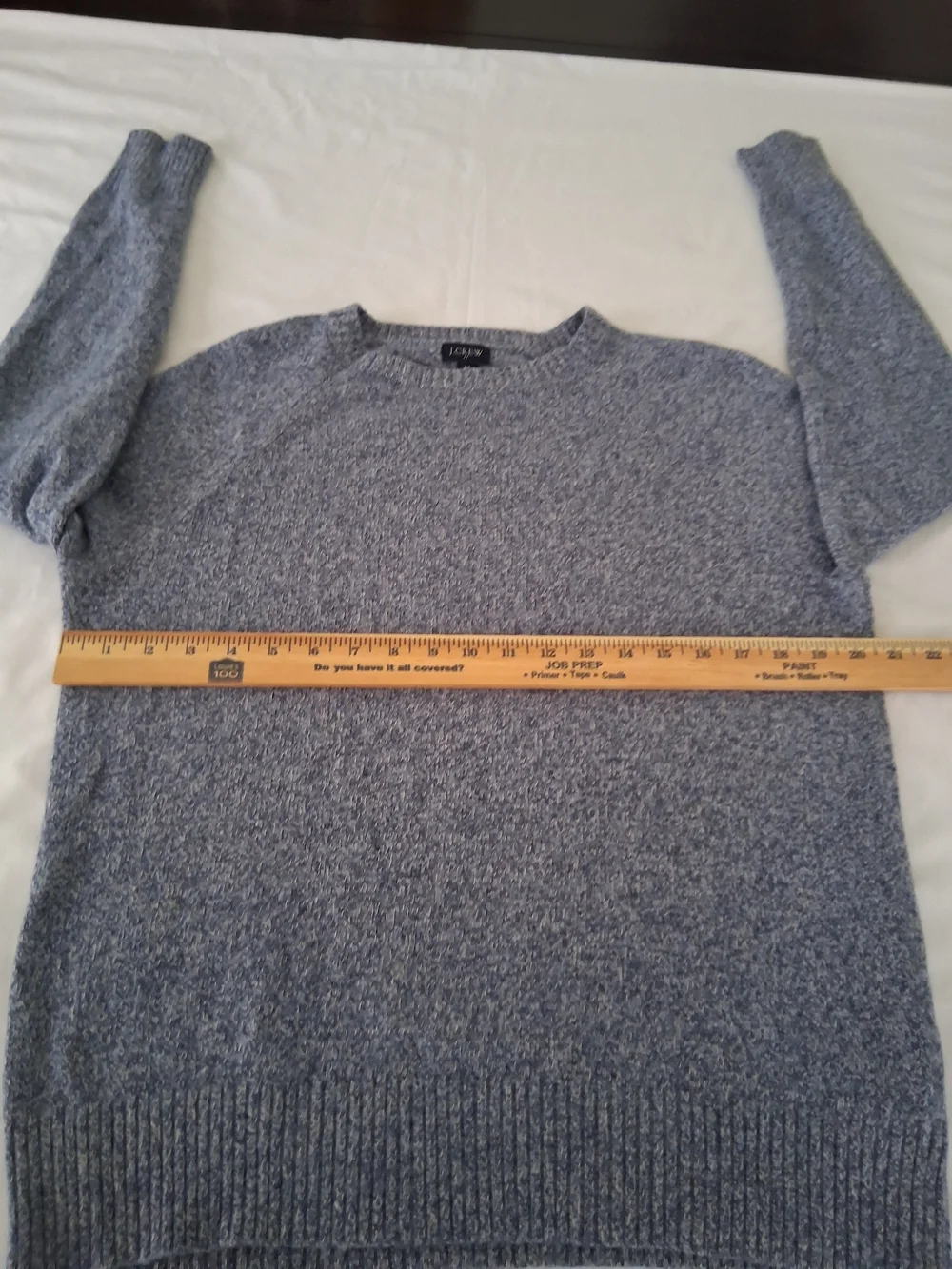 J. Crew Women's Heather Blue Marled Crewneck Sweater Medium Preppy Minimalist